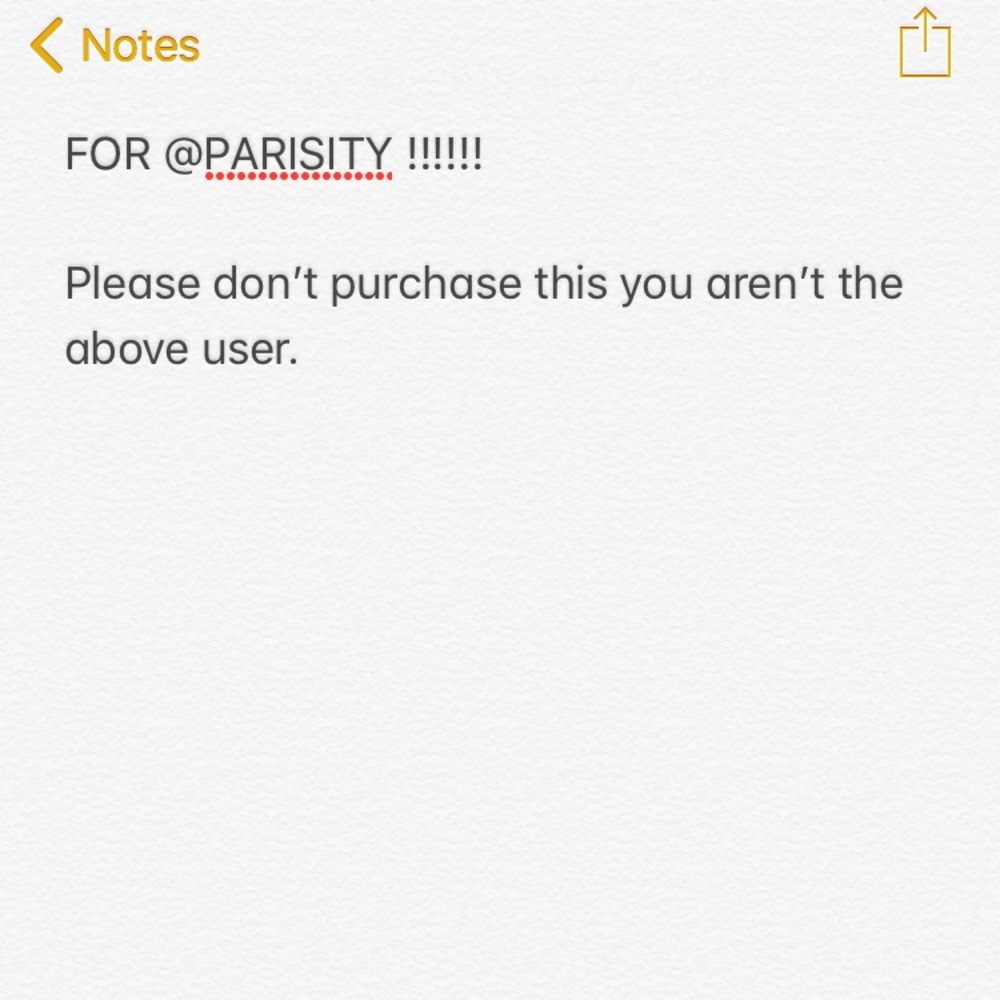 For @parisity